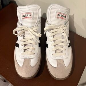 Adidas Samba Classic White and Black Sneakers Size 11 athletic lifestyle